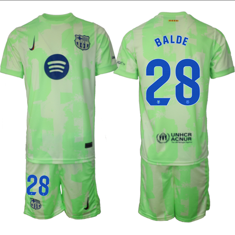 Men 2024-2025 Club Barcelona away Green #28 Soccer Jersey->barcelona jersey->Soccer Club Jersey